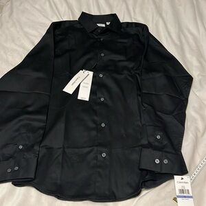 NWT Calvin Klein Black Dress Shirt - boys size 18